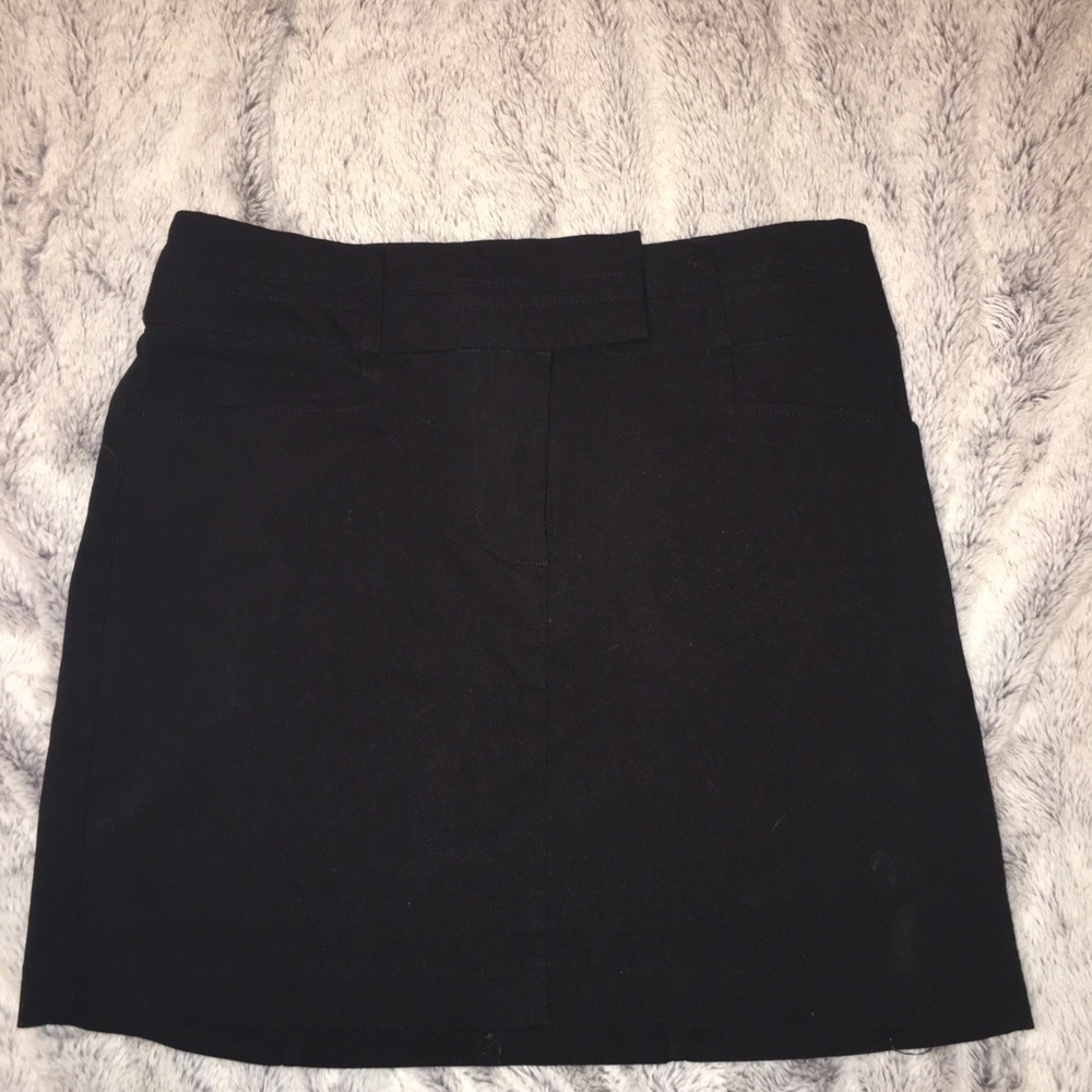 black mini skirt